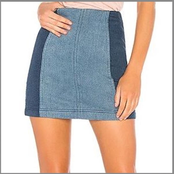 Free People Dresses & Skirts - Free People Medium Blue Denim Front Button "Come A Little Closer"Jean Skirt sz.0